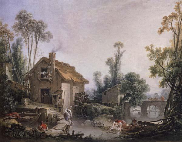 Francois Boucher Landscape with a Watermill China oil painting art